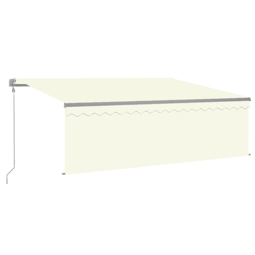 Vidaxl Luifel exponierbar mit Roller Blind 4,5x3 m Creme