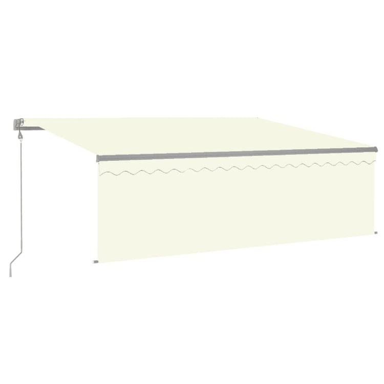 Vidaxl Luifel exponierbar mit Roller Blind 4,5x3 m Creme