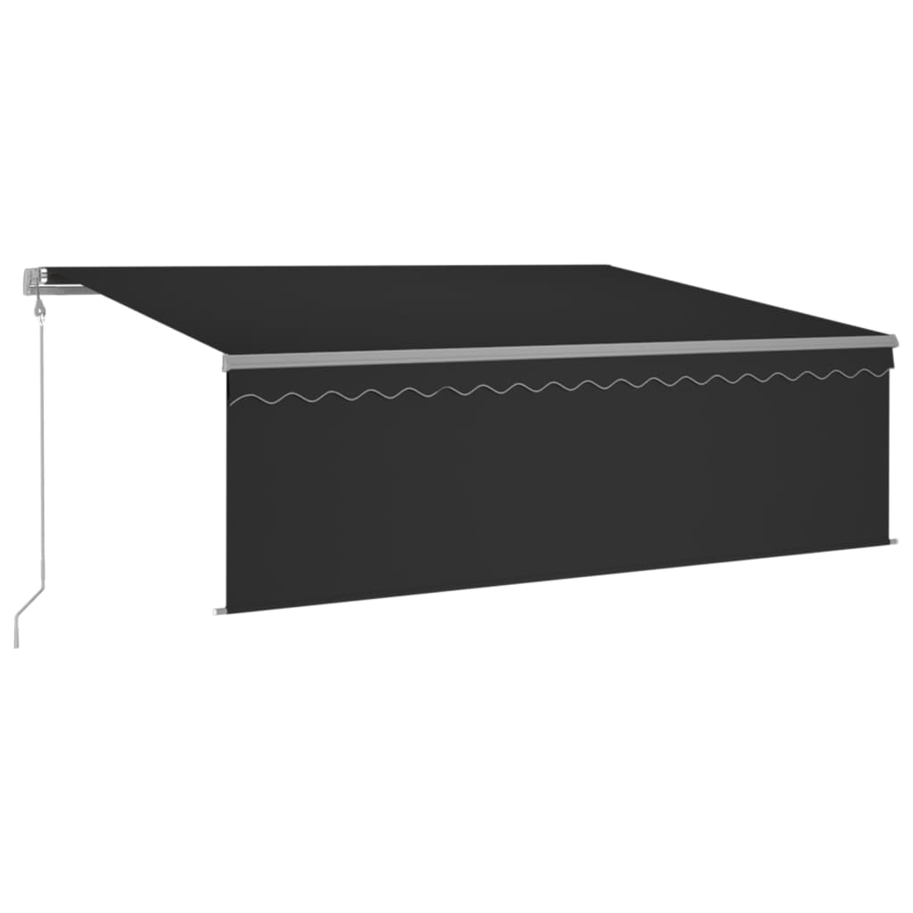 Vidaxl Luifel mit Rollenblind-, LED- und Windsensor 4,5x3 m Anthrazitfarbe