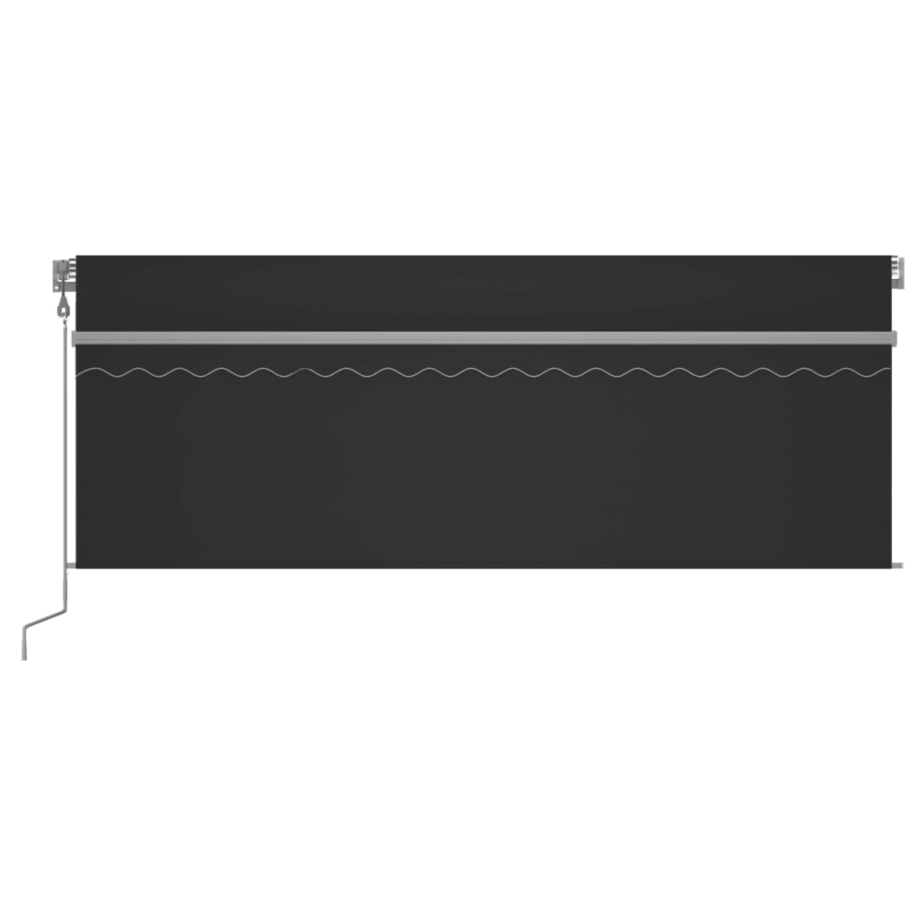 Vidaxl Luifel mit Rollenblind-, LED- und Windsensor 4,5x3 m Anthrazitfarbe