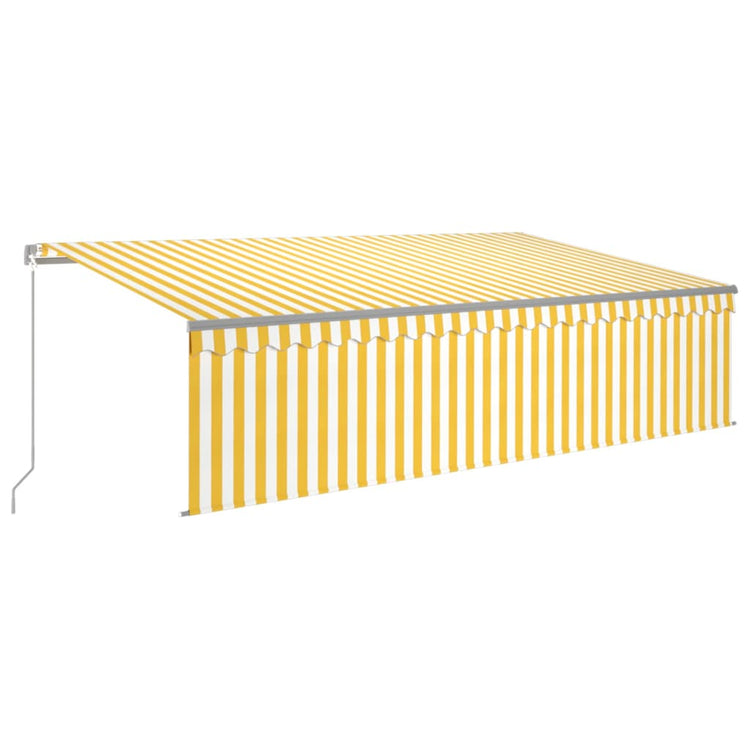 Vidaxl luifel manuell ausziehbar mit Roller Blind 5x3 m gelb und weiß