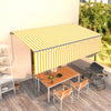 Vidaxl luifel manuell ausziehbar mit Roller Blind 5x3 m gelb und weiß
