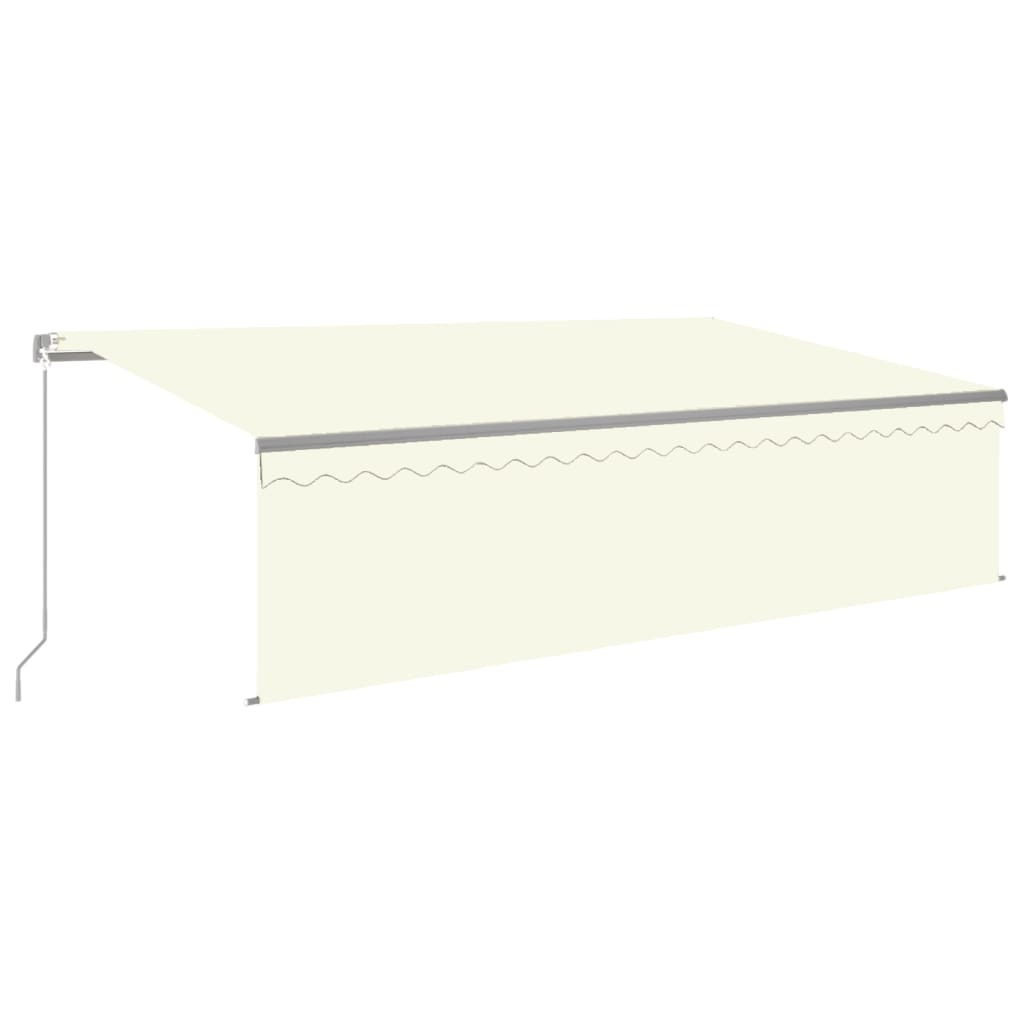 Vidaxl Luifel mit Rollerblind und 5x3 M -Creme manuell ausziehbar