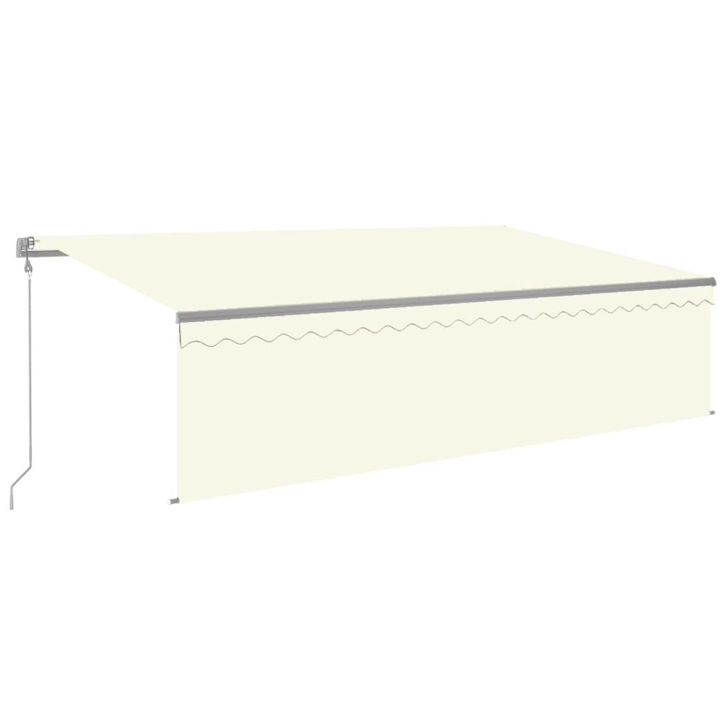 Vidaxl luifel mit Roller Blind 5x3m Creme -Colored automatisch erweiterbar