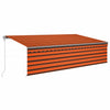 VIDAXL LUIFEL Automatisch erweiterbarer Roller Blind 5x3 m orange und braun