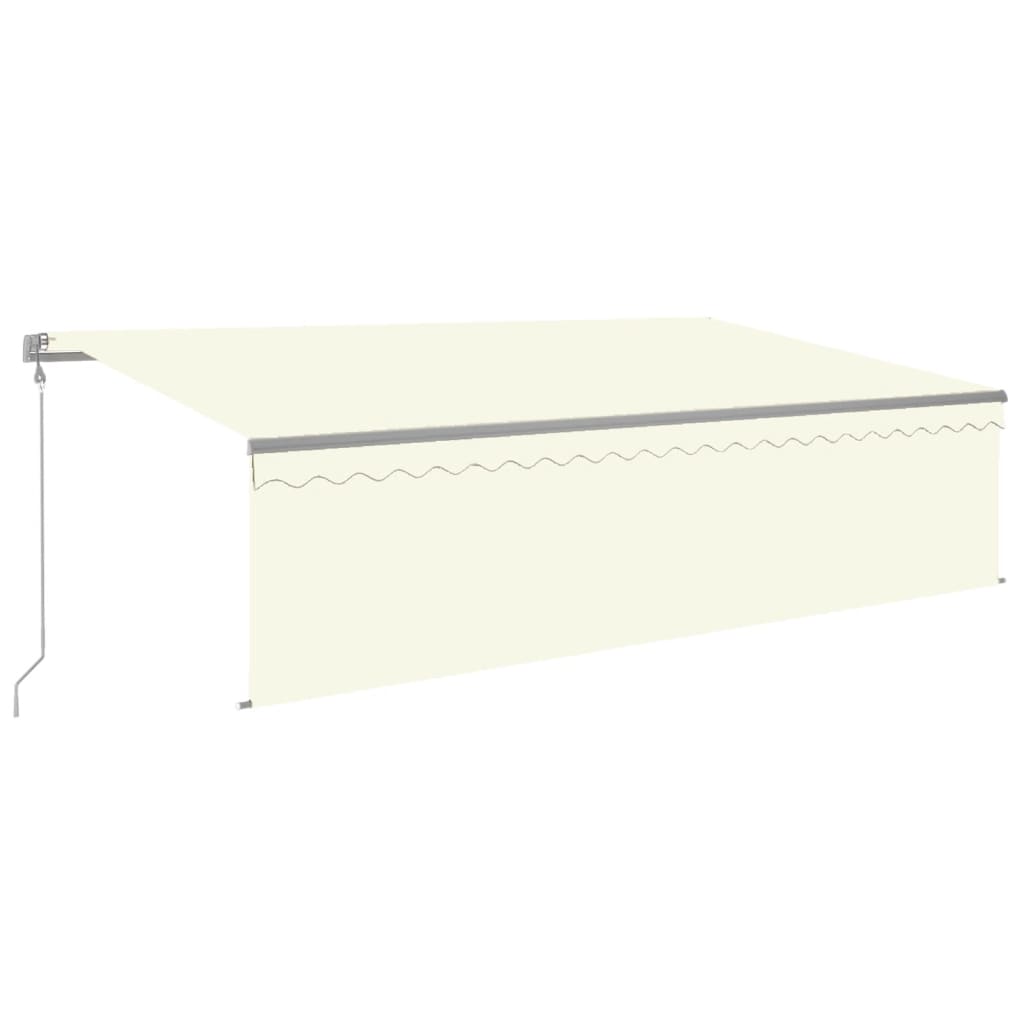 Vidaxl Luifel Automatik mit Rollerblind -LED -Windsensor 5x3 m Creme