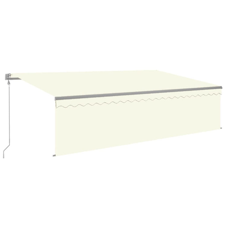 Vidaxl Luifel Automatik mit Rollerblind -LED -Windsensor 5x3 m Creme