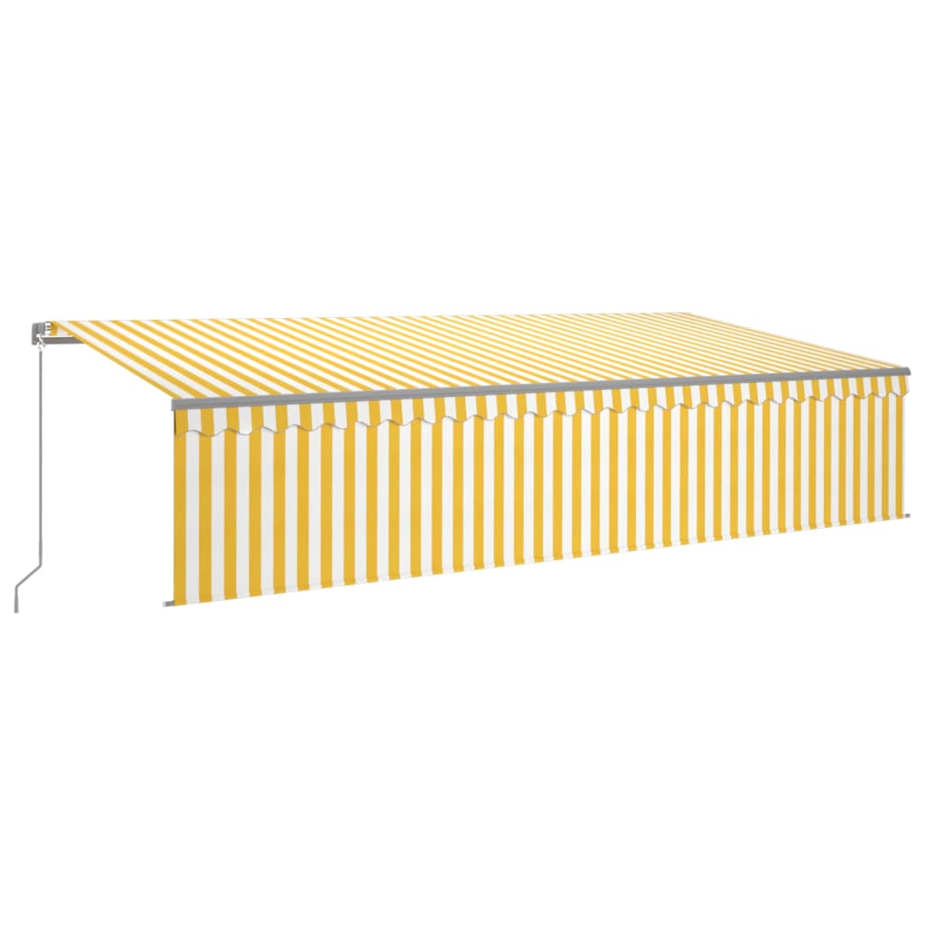 Vidaxl luifel manuell ausziehbar mit Rollerblind 6x3 m gelb und weiß