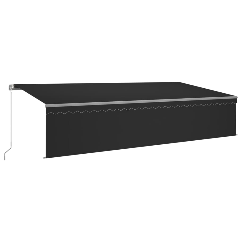 Vidaxl luifel mit Roller Blind 6x3 m Anthrazit manuell ausziehbar