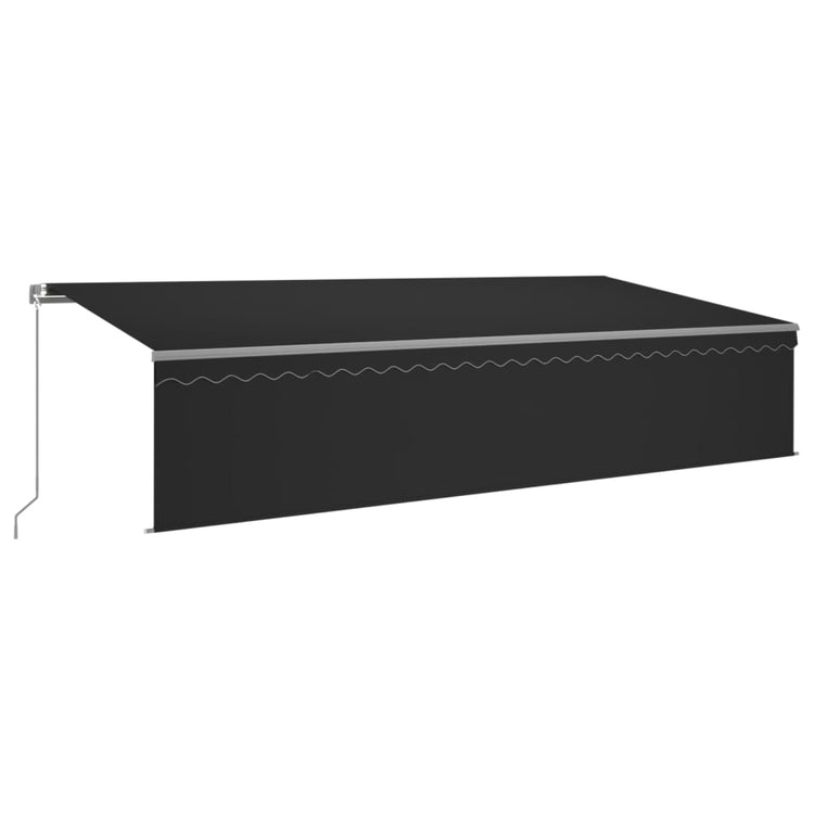Vidaxl luifel mit Roller Blind 6x3 m Anthrazit manuell ausziehbar