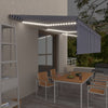 Vidaxl luifel manuell ausziehbar mit Rollerblind -LED 6x3 m blau weiß