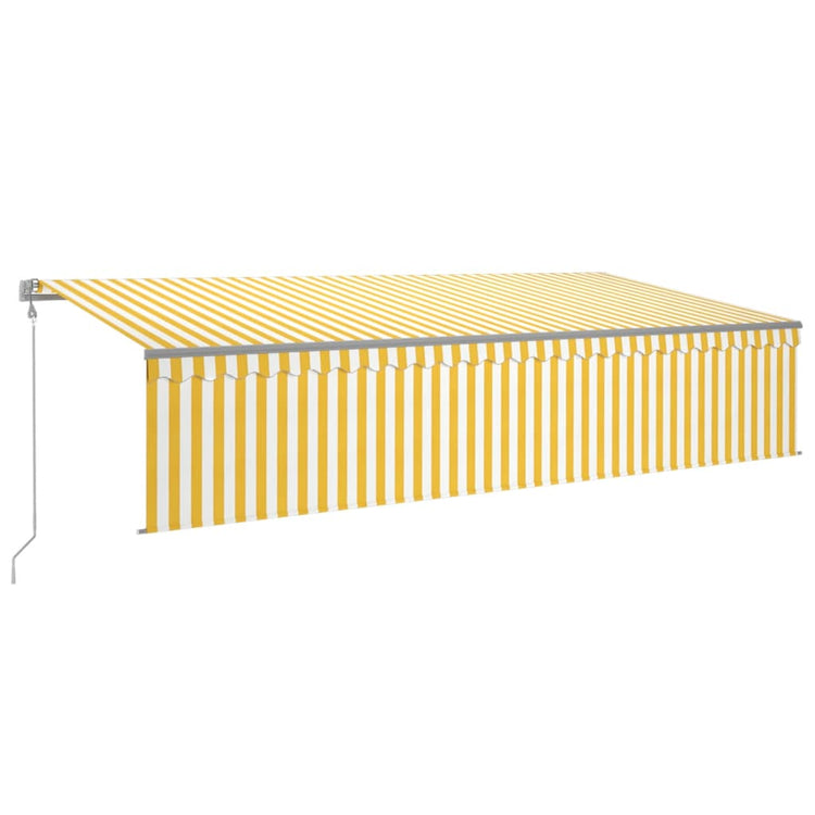 Vidaxl Luifel Automatische Rollerblind -LED -Windsensor 6x3 cm Gelb weiß