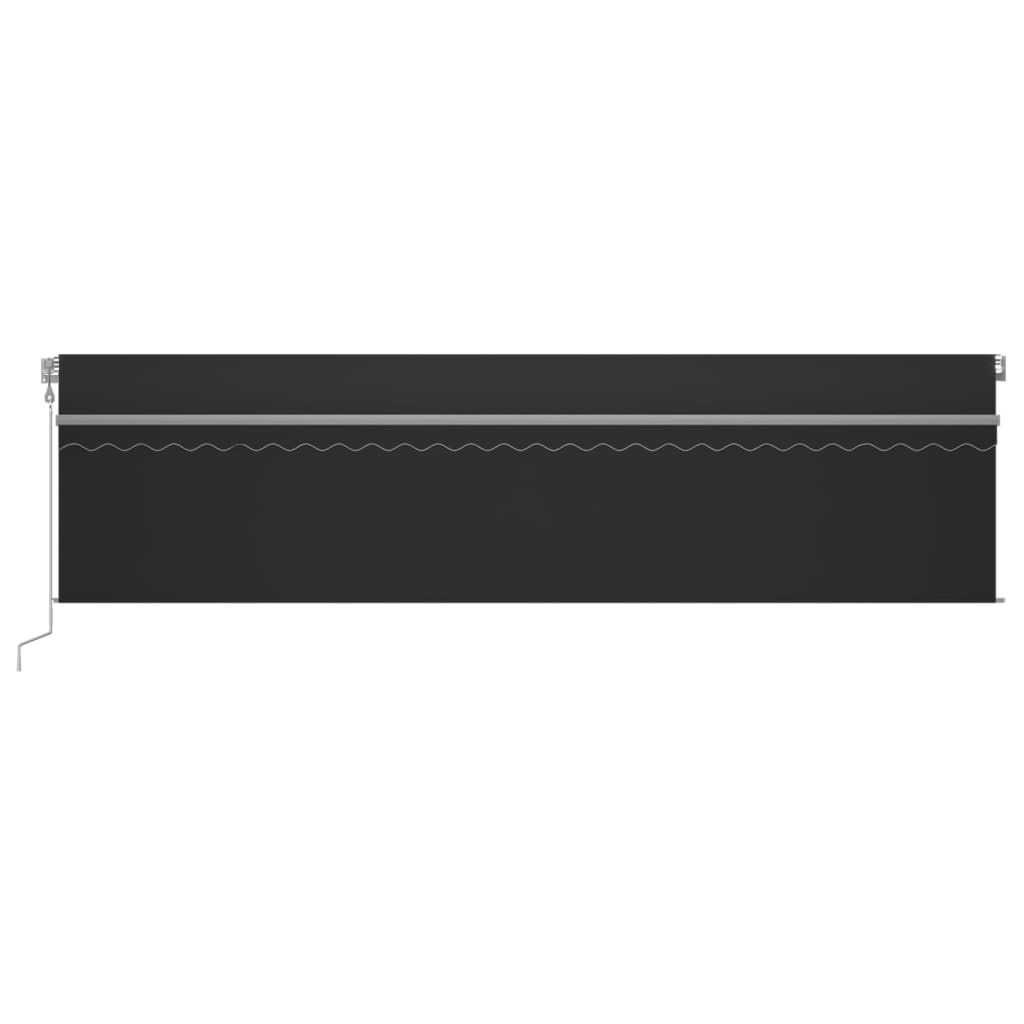 Vidaxl Luifel Automatische Rollerblind -LED -Windsensor 6x3 m Anthrazit