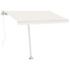 Vidaxl Luifel mit LED 300x250 cm cremefarbener geleitet