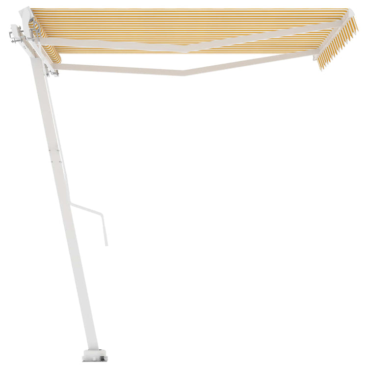 Vidaxl Laifel löst manuell 350x250 cm gelb und weiß aus