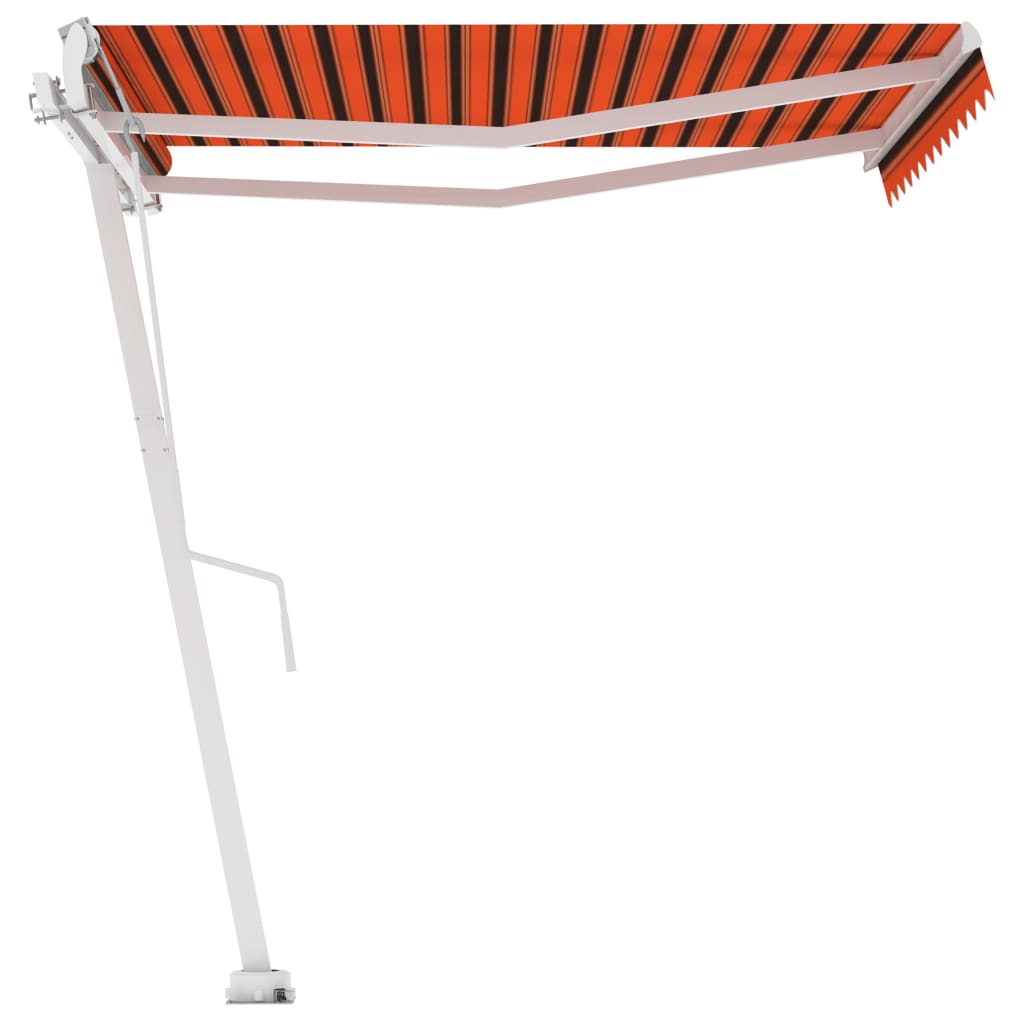 Vidaxl Laifel abgelöst manuell 350x250 cm Orange Braun herausziehen