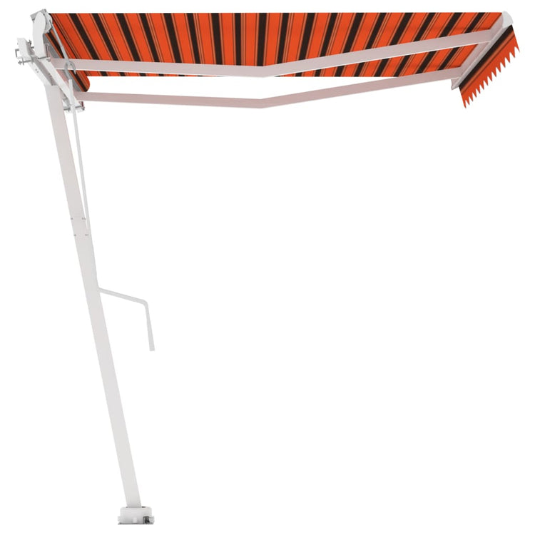 Vidaxl Laifel abgelöst manuell 350x250 cm Orange Braun herausziehen