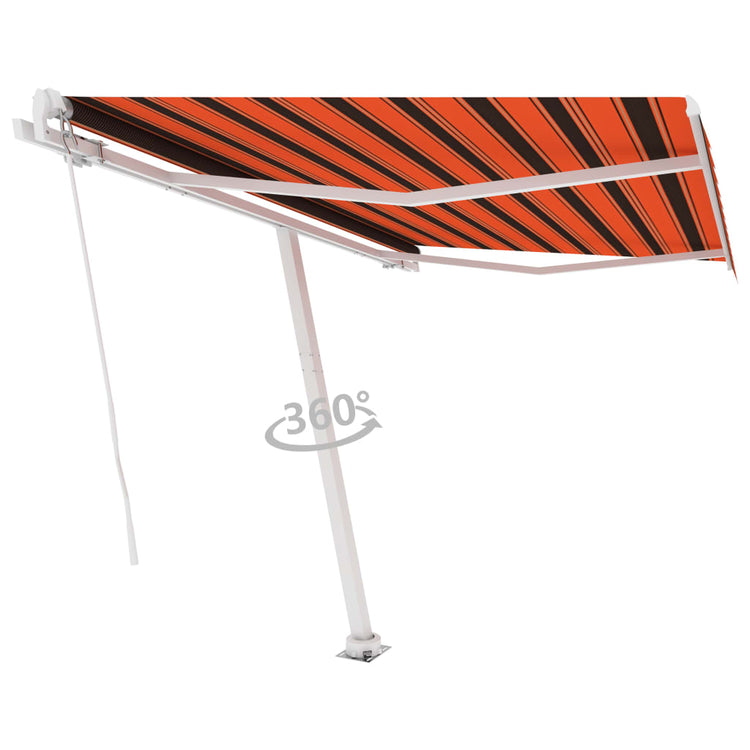 Vidaxl Laifel abgelöst manuell 350x250 cm Orange Braun herausziehen
