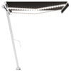Vidaxl luifel manuell ausziehbar mit LED 350x250 cm Anthrazitfarbe