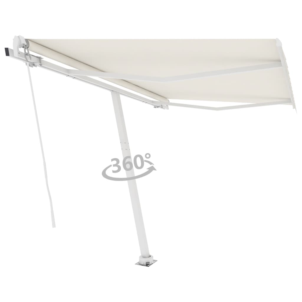 Vidaxl luifel kostenlos -ausstehende automatische 350x250 cm creme -gelenkt