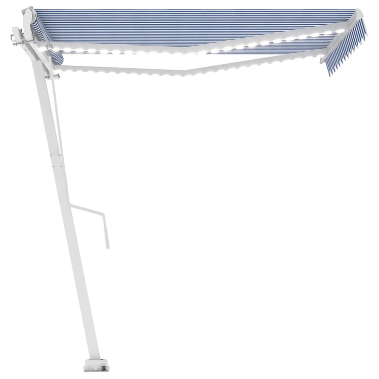 Vidaxl Laifel Automatik mit LED- und Windsensor 350x250 cm blau weiß