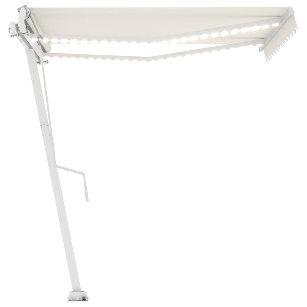 Vidaxl Luifel Automatik mit LED- und Windsensor 350x250 cm Creme Farbe