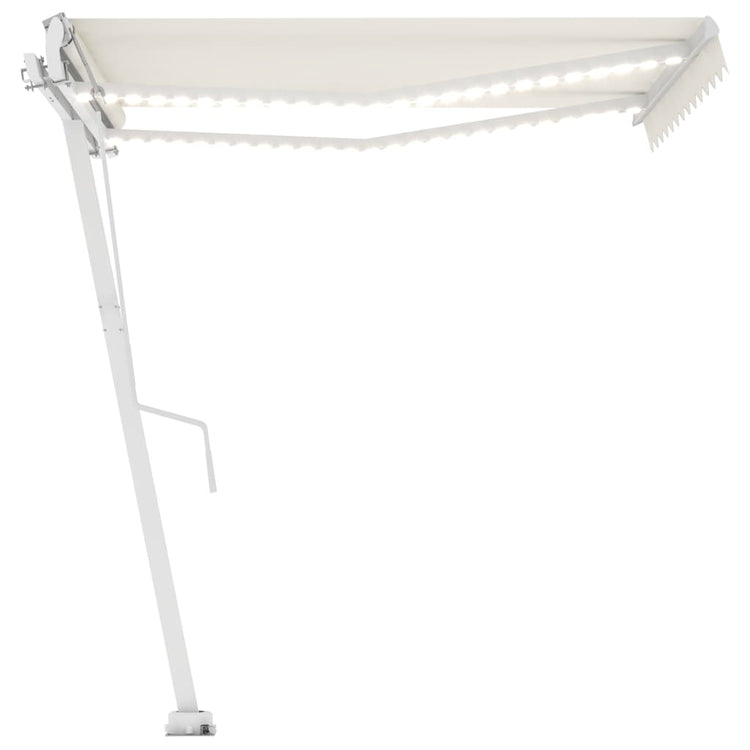 Vidaxl Luifel Automatik mit LED- und Windsensor 350x250 cm Creme Farbe