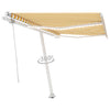 Vidaxl Luifel Automatik mit LED- und Windsensor 350x250 cm gelb und weiß