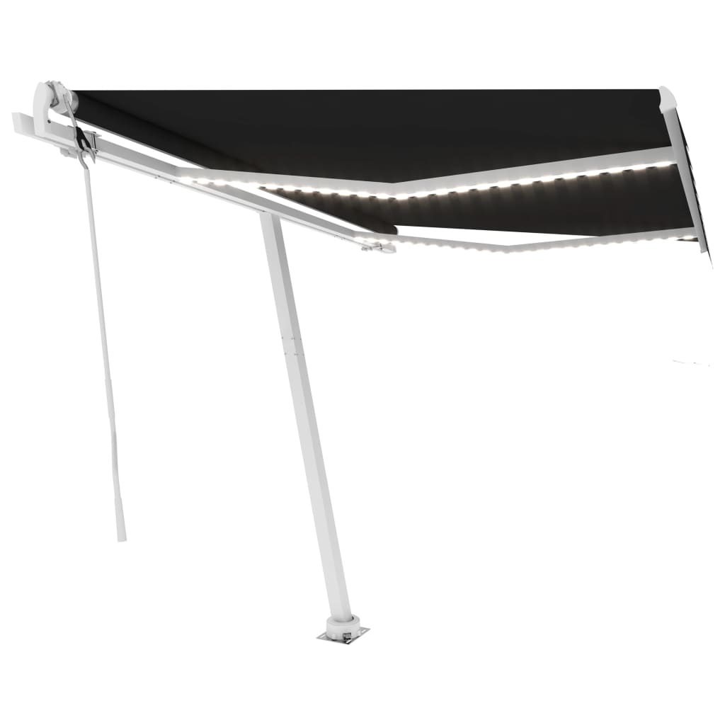 Vidaxl Luifel Automatik mit LED- und Windsensor 350x250 cm Anthrazit