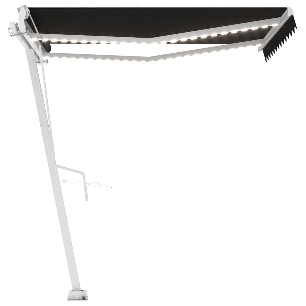 Vidaxl Luifel Automatik mit LED- und Windsensor 350x250 cm Anthrazit