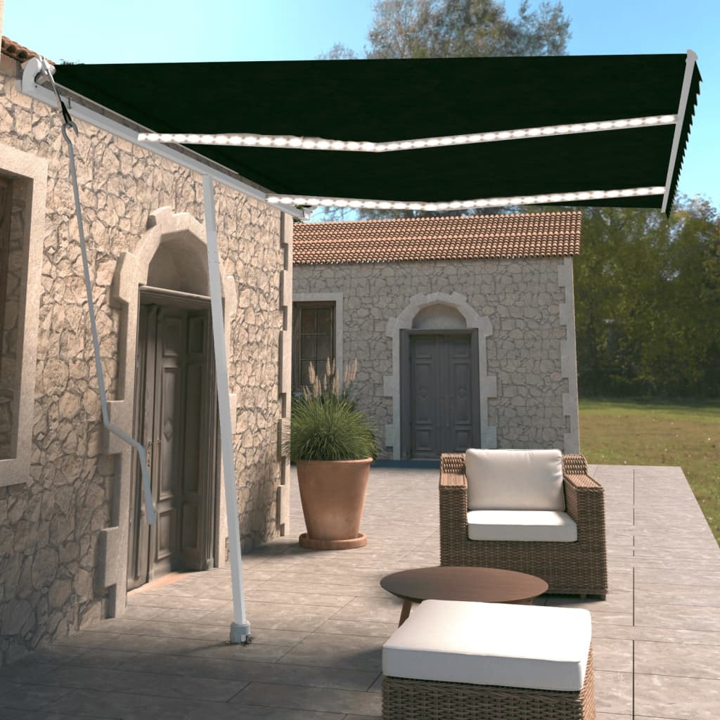 Vidaxl Luifel Automatik mit LED- und Windsensor 350x250 cm Anthrazit