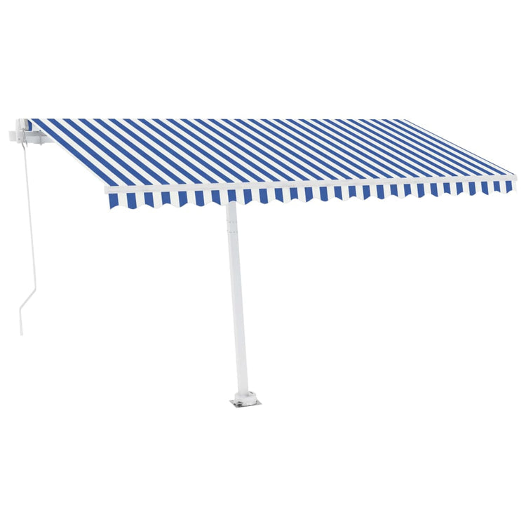 Vidaxl Laifel distanziert manuell erstreckt sich 400 x 300 cm blau und weiß