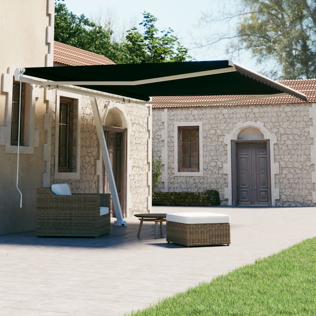 Der vidaxl luifel distanzierte sich manuell 400 x 300 cm Anthrazit