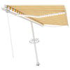 Vidaxl luifel manuell ausziehbar mit LED 400x300 cm gelb und weiß