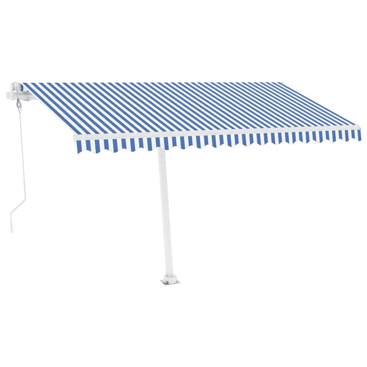 Vidaxl luifel kostenlos -ausstehende automatische 400x300 cm blau und weiß