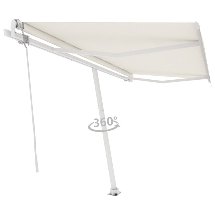 Vidaxl luifel kostenlos -ausstehende automatische 400x300 cm creme -gelenkt