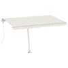 Vidaxl Luifel Automatik mit LED- und Windsensor 400x300 cm Creme Farbe