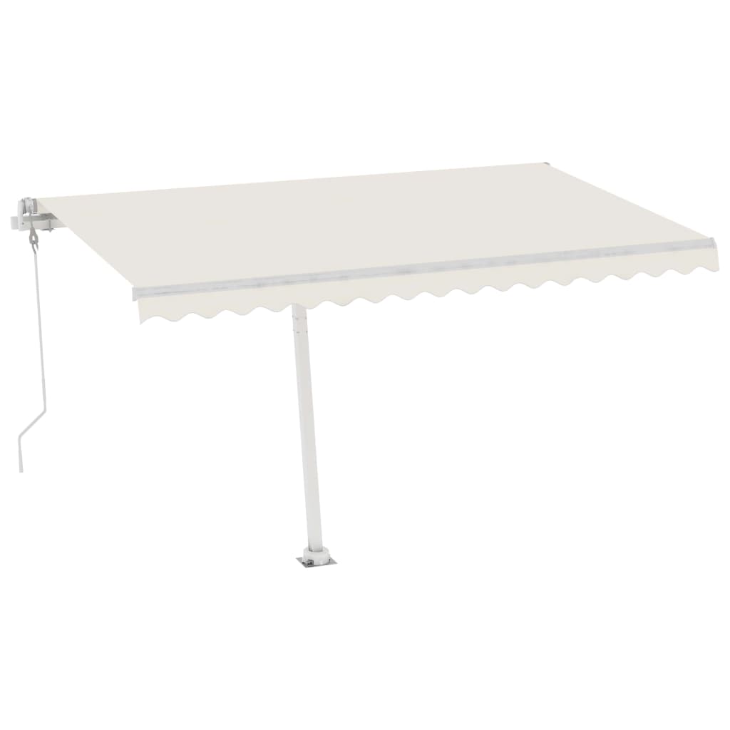 Vidaxl Luifel Automatik mit LED- und Windsensor 400x300 cm Creme Farbe