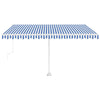 Vidaxl luifel kostenlos -Automatisch 450 x 300 cm blau und weiß