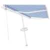 Vidaxl luifel kostenlos -Automatisch 450 x 300 cm blau und weiß