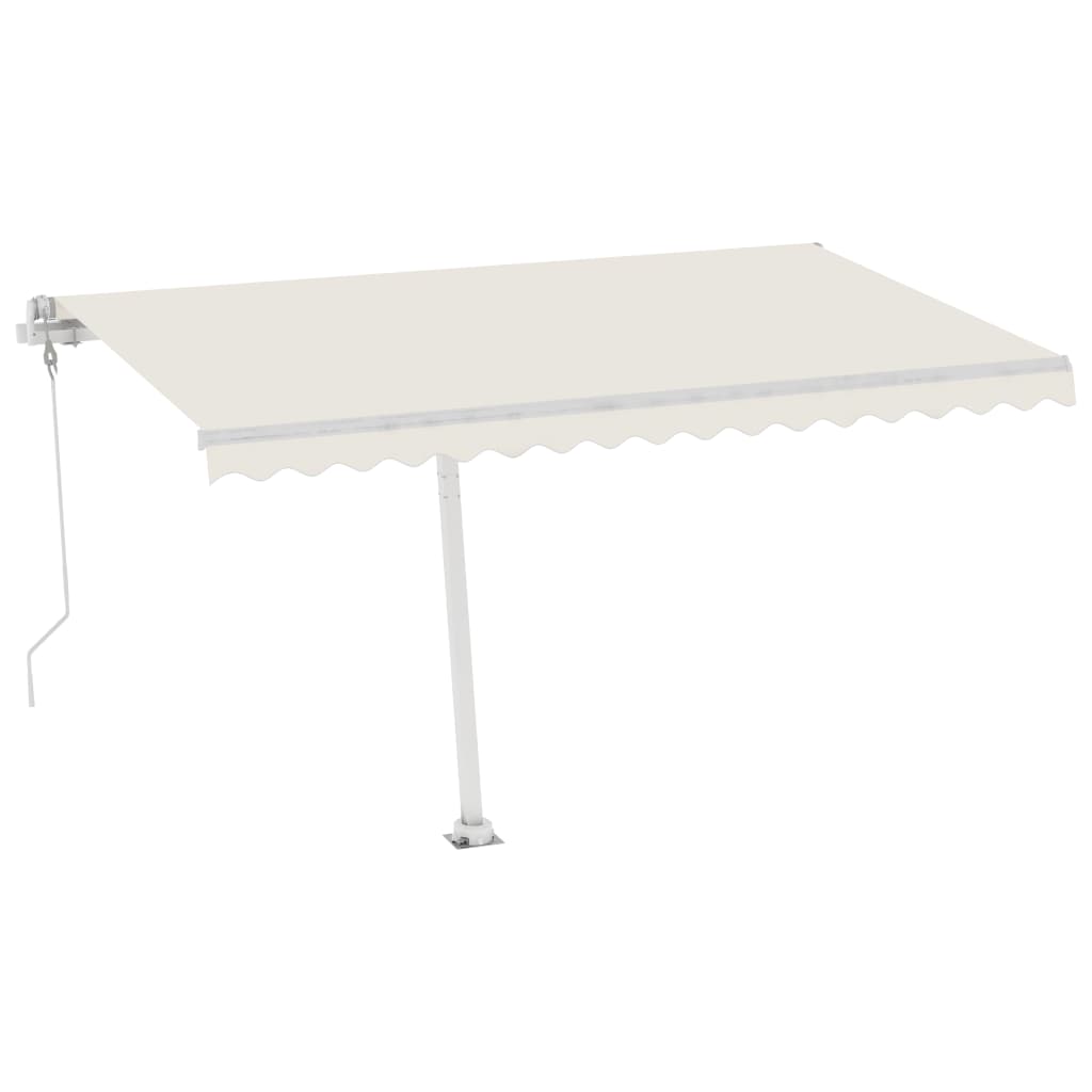 Vidaxl luifel kostenlos -ausstehende automatische 450x300 cm creme -gelenkt