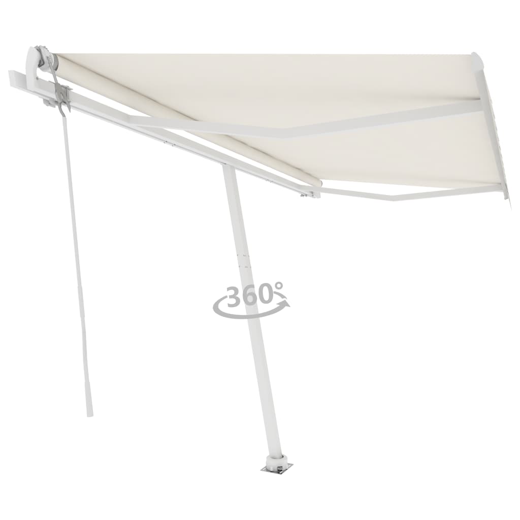 Vidaxl luifel kostenlos -ausstehende automatische 450x300 cm creme -gelenkt