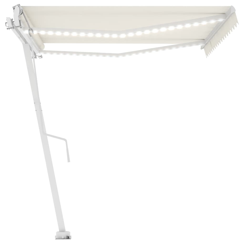 Vidaxl Luifel Automatik mit LED- und Windsensor 450x300 cm Creme Farbe