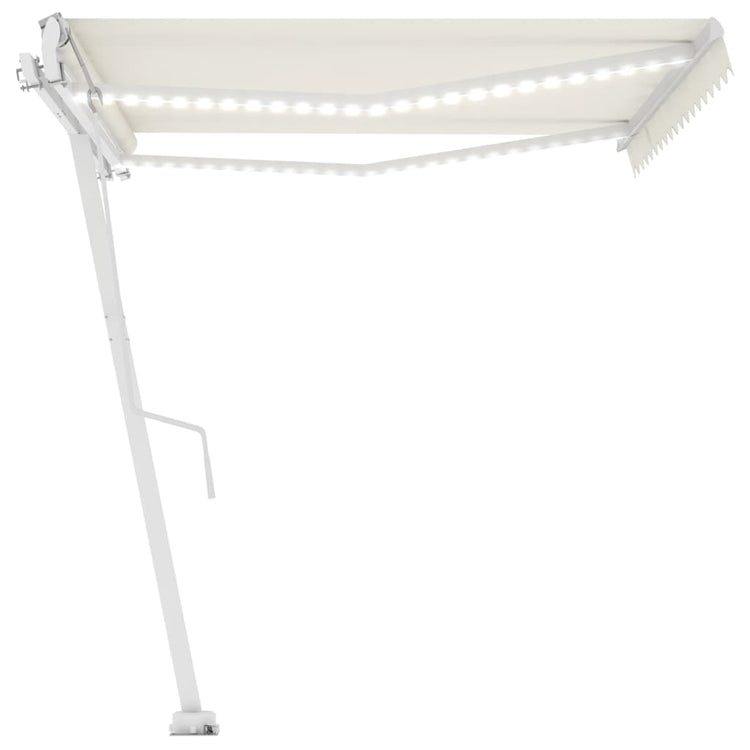 Vidaxl Luifel Automatik mit LED- und Windsensor 450x300 cm Creme Farbe