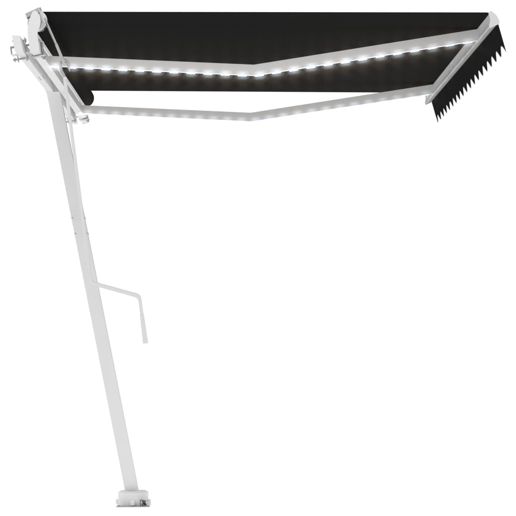 Vidaxl Luifel Automatik mit LED- und Windsensor 450x300 cm Anthrazit