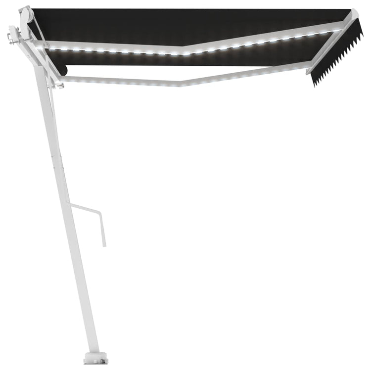 Vidaxl Luifel Automatik mit LED- und Windsensor 450x300 cm Anthrazit
