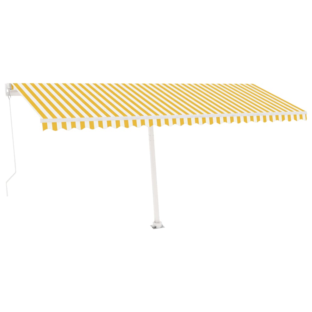 Vidaxl Luifel distanziert sich manuell aus 500 x 300 cm gelb und weiß
