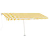 Vidaxl luifel manuell ausziehbar mit LED 500x300 cm gelb und weiß