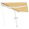 Vidaxl luifel manuell ausziehbar mit LED 500x300 cm gelb und weiß