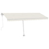 Vidaxl Luifel Automatik mit LED- und Windsensor 500x300 cm Creme Farbe